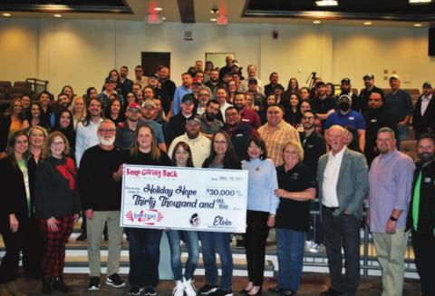 The Check was presented on Dec. 16 in Shawnee.