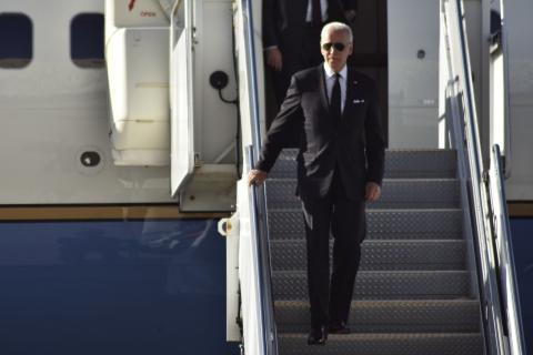 President of the United States Joe Biden arrives at John F. Kennedy airport in New York. October 31, 2022. Photo by thenews2.com and depositphotos. com.