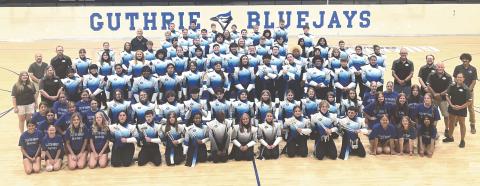 2025-2026 Guthrie High School Marching Band. Photo by Bobbi Waddell