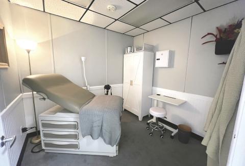 An inside look at the Wings of Hope forensic exam room made possible with support by Leadership Guthrie ’25, Iowa Tribe Victims Services Unit, Mercy Hospital, Logan County Sheriff and many others.