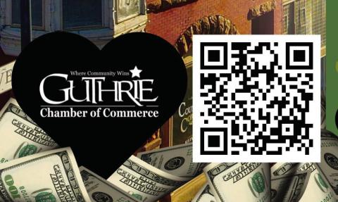 SCAN THIS QR CODE TO SUBMIT YOUR RECEIPTS TO THE GUTHRIE CHAMBER