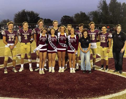 Pictured above are the Cashion Seniors that were honored on November 3 prior to the Cashion- Crescent football game. Front row (left to right) Cheyanne Martinez, Jaidyn Hudson, Avery Cotter, Taylor Rouse, Tori McNeil. Back row (left to right) Kai Gilbert, Max Brown, Preston Cotter, Jackson Vandruff, Camden Maroney, Giulio D’Ascenzi, Seth Gilbert, Jake Branson, and Jude Persechino. The Wildcats would lose to Ringling on November 11 to see their season come to an end at 4-7. Photo by Mark Radford