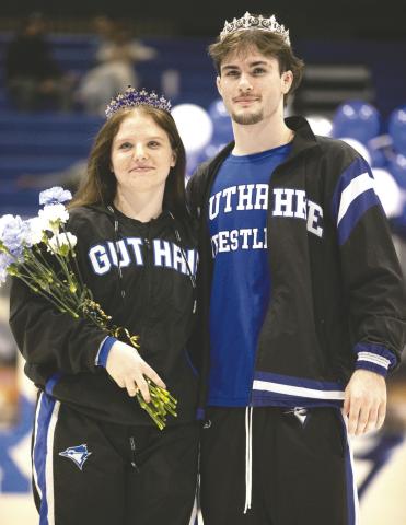 Ilamae Smith and Luke Lyons, Guthrie Wrestling Queen and King.