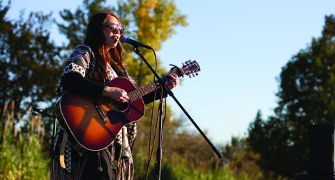 Performer Kaitlyn Killian performs in Crescent Oklahoma for the 2025 Fall Music Fest.