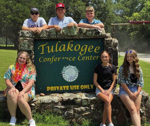 L-R Back: Garrett Schoonover, Lane Brown, Fletcher Inman. Front: Braylea Lawson, Kilee Blehm, Brylie Cook
