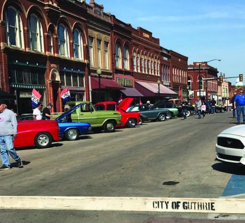 Car show on Oklahoma Ave during 89er Days in 2022