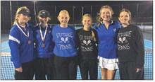 Haven Hudson and Hollie Michell placed 3rd at 2 doubles, Kenzie Hardesty placed 8 th, Lola Brown placed 6 th at 1 singles and Rylee Tobin and Aspen Mitchell placed 6th at 1 doubles. Submitted photo