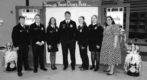 Members of Mulhall-Orlando FFA at their annual banquet.