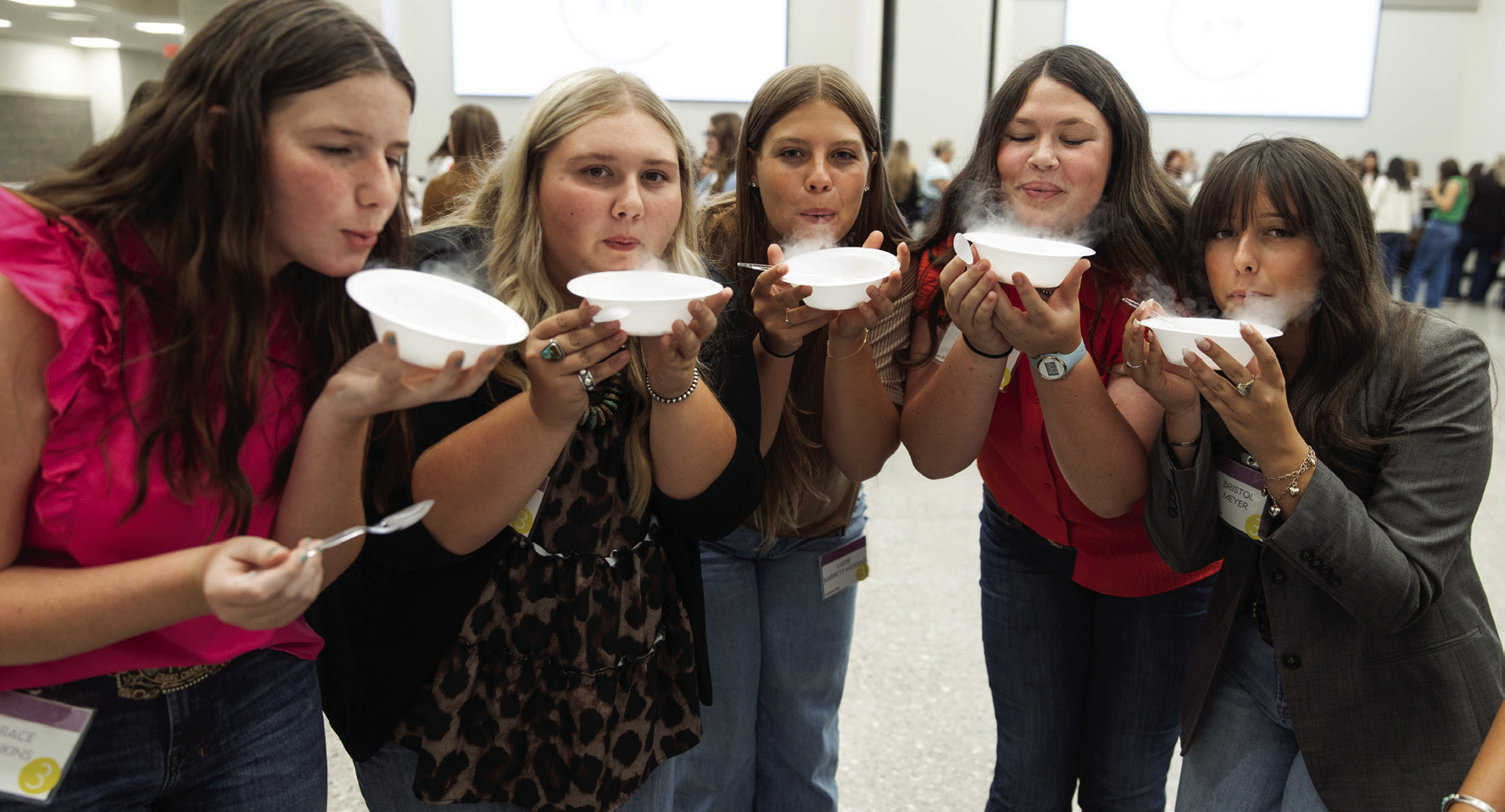 Hands-on learning: Girls participate in hands-on activities during the AgHERculture conference at Meridian Technology Center in Guthrie. Photo by Brent Fuchs.