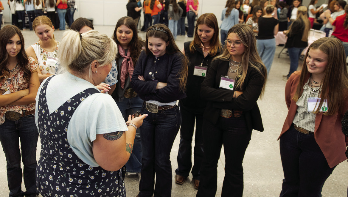 Finding inspiration: Participants listen as speakers discuss careers, leadership and opportunities in agriculture. Photo by Brent Fuchs
