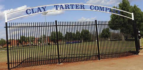Pictured above is the new sign for the Clay Tarter Track complex at the high school that was installed last week in memory of the late Bluejays track and cross-country coach.