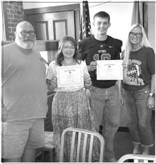 Left to right: Troy Jenkins, Students of the Month Kyndal Carey and Josh Varnel, and Annie Chadd. Submitted