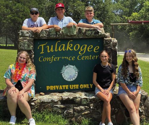 L-R Back: Garrett Schoonover, Lane Brown, Fletcher Inman. Front: Braylea Lawson, Kilee Blehm, Brylie Cook