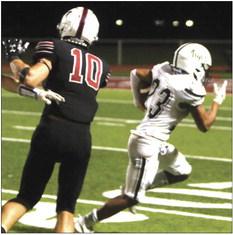 Crescent’s CJ Wilson #23, (pictured above) and Kade Varner #7 (pictured above left) in action against Watonga on September 22. The Tigers would bounce back from a sluggish first half to win their district opening game of the season. Christian Heritage Academy comes to Crescent Friday night at 7 p.m. for a critical district game.