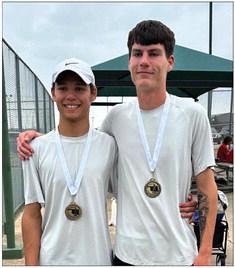 Lane Goode and Mason Mayer won the Suburban Conference Tennis Tournament at 1 doubles.