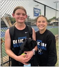 Haven Hudson 2 singles and Lola Brown 1 singles both placed 5th at the Henryetta Tennis Tournament. Both girls only lost one match!