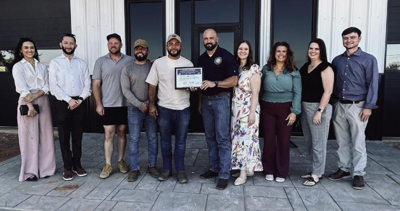 Shawnda Rooney, Eddie Faulkner, Aaron Huskey, Alex Sanchez, Hugo Sanchez, Zach Swartz, Callie Burton Kellian Schneider, Amy Cowley, and Peyton Burns. Photo by Shelley Malicote Stutchman