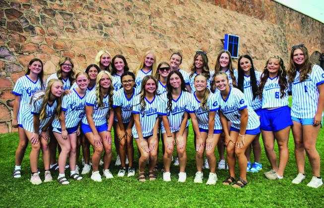 Members of the Guthrie High School softball team are recognized during Meet the Bluejays 2026 as they prepare for the upcoming season.