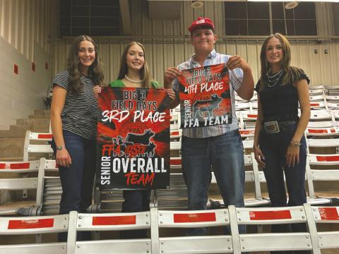 Senior FFA Team: L-R Berkley Mckay, Emersan Pool, Lane Brown, Kilee Blehm