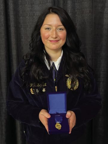 Hannah Schmit. Photo courtesy of Mulhall-Orlando FFA.