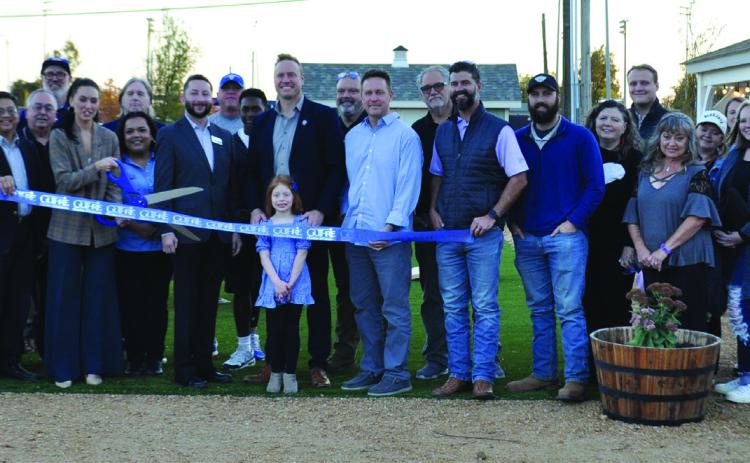 Ribbon cutting for Guthrie's Pocket Park. Photo by Nikki Bos