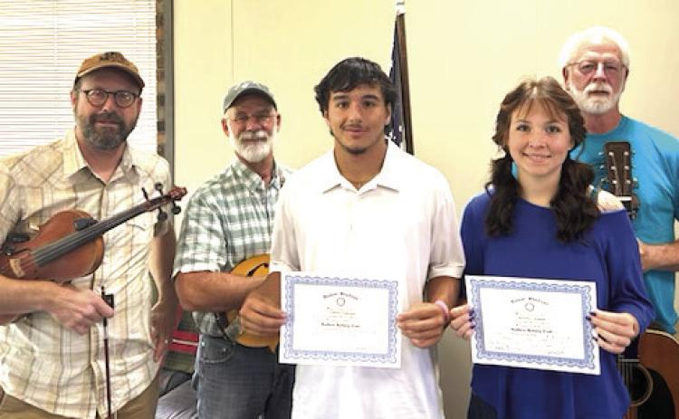Clayton Carpenter and Brooklyn Schmidt with Bluegrass band, Steve Montgomery and Friends