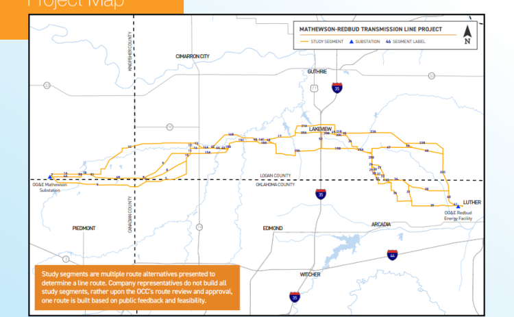 Map of Power Line Routes