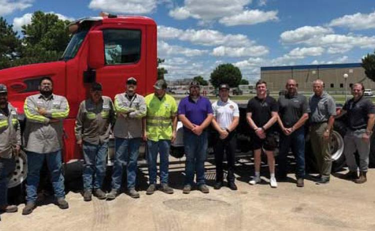 GFD posing with their new truck. Courtesy Guthrie Fire Department Facebook