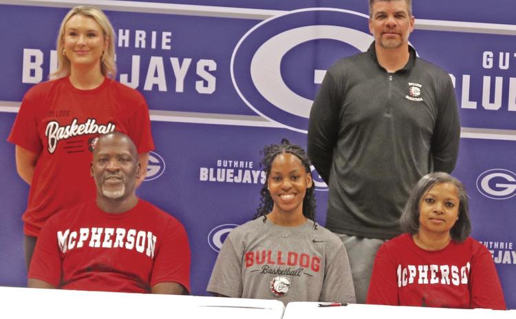 Guthrie senior Mariah Dightman signed a Letter of Intent on May 2 to continue her basketball career at McPherson College in Kansas next season. Photo by Mike Monahan