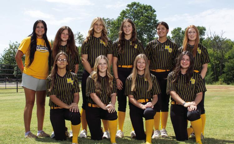 Mulhall-Orlando Lady Panthers pose with head coach Shea Lynch. The Lady Panthers finished out their postseason Sept. 24.