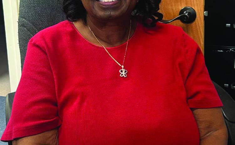 Kathy Morris was recognized as a recipient of KFOR Pay it Forward for her many years of services to the people of Logan County. Photo by Shelley Malicote Stutchman