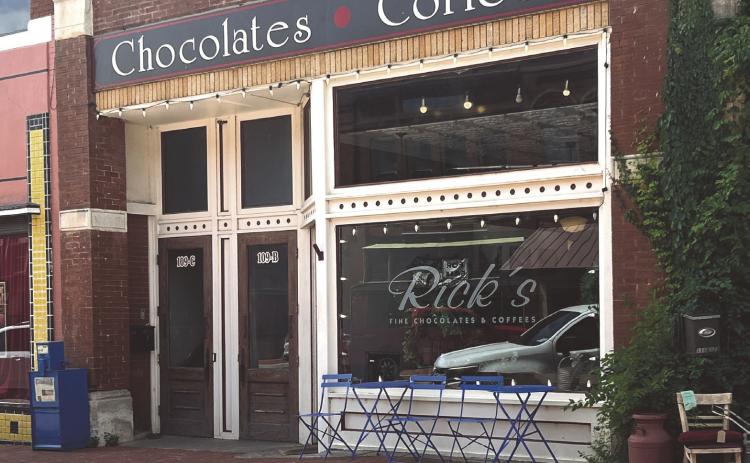 Rick's Fine Chocolates & Coffees storefront on Oklahoma Ave.
