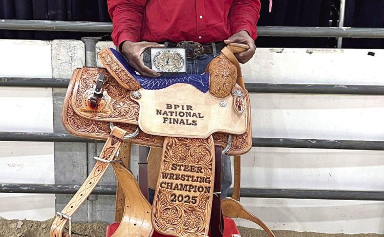 Tony Aska is the 2025 Bill Pickett Invitational Steer Wrestling Champion Held in Upper Marlboro, Maryland this was Aska’s 3rd time taking home the Buckle, winning in 2023 and 2024 as well. Submitted photo