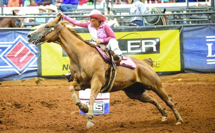 Contestants compete during the 2025 National Little Britches Finals at the Lazy E Arena in Guthrie. The event, which draws youth rodeo athletes from across the country, will move to Oklahoma City starting in 2026.