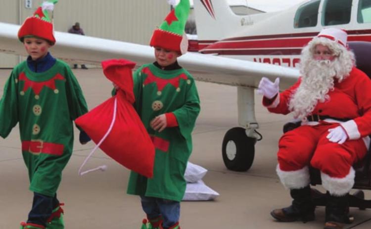Santa and the Elves at a previous Fly-in event