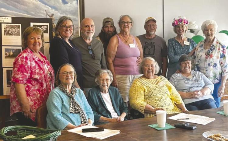 Members of the Logan County Genealogical Society gather to celebrate the organization’s 45th anniversary, recognizing decades of work preserving and sharing the history of families in Logan County. Photo courtesy of Guthrie Territorial Museum