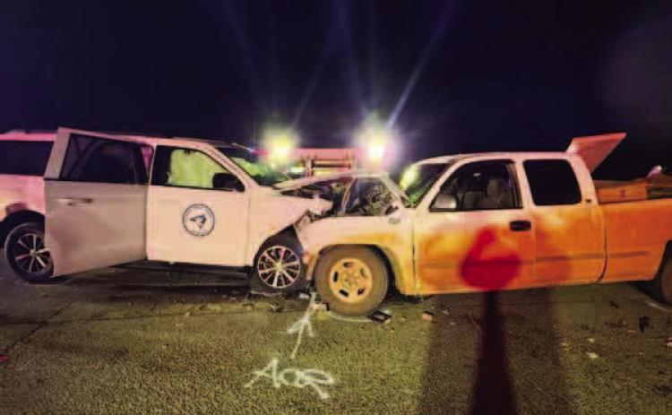 Scene of the crash. Photo courtesy of Guthrie Public Schools Facebook page