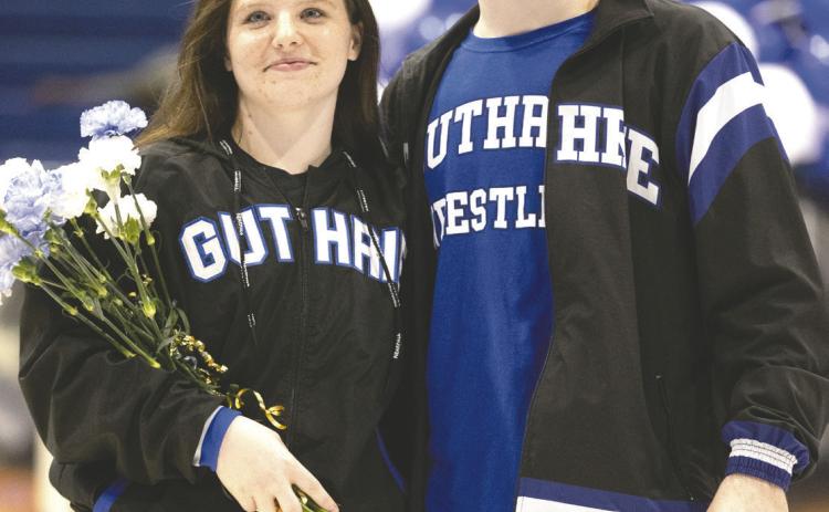 Ilamae Smith and Luke Lyons, Guthrie Wrestling Queen and King.