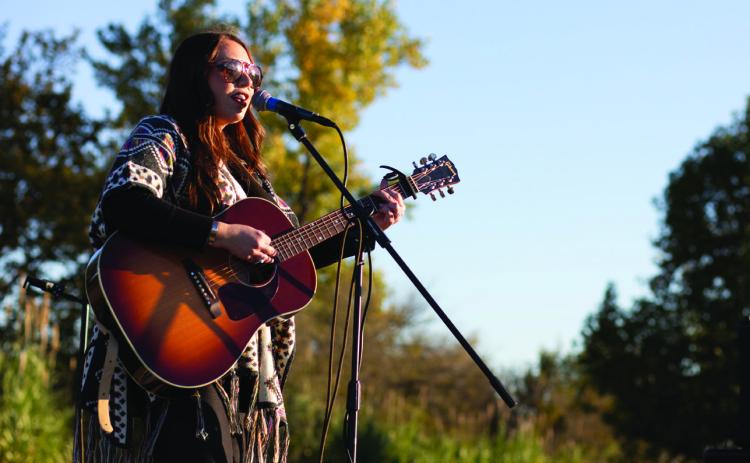 Performer Kaitlyn Killian performs in Crescent Oklahoma for the 2025 Fall Music Fest.