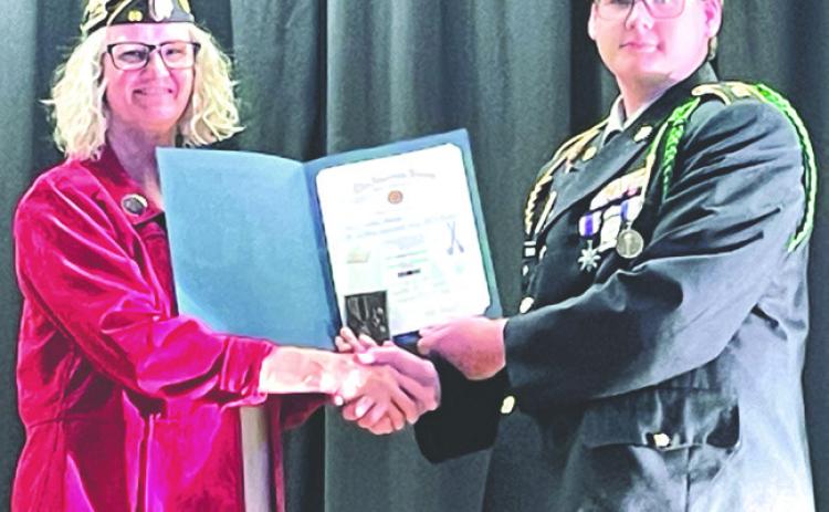 Commander Kim Vincent and Liam Renison