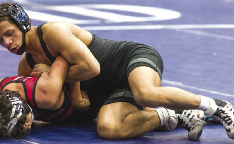 Kaedin Herendeen against Daniel Beccera. Photo by Brent Fuchs.