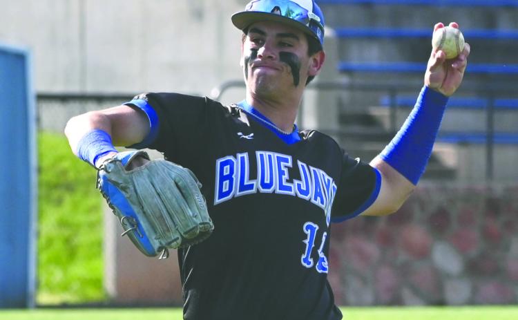 Hayden Clymer brought home a pair of runs for Guthrie in their matchup against Ponca City. Photo by Brett Tennyson