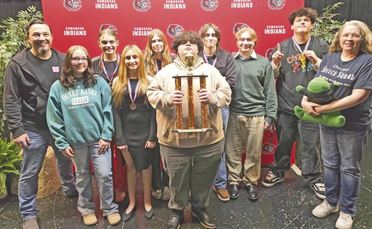 Members of the Crescent High School Speech Squad competed Saturday, Jan. 31, at a speech tournament at Comanche High School. Submitted photo