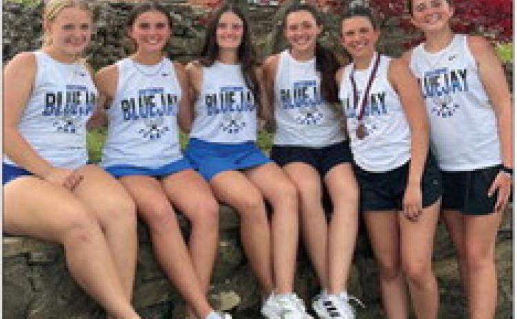 The girls tennis team competed well at the Ada Tennis Tournament. (L-R) Kenzie Hardesty placed 6th at 2 singles, Hollie and Aspen Mitchell placed 5th at 2 doubles, Jillian Minter placed 5th with her partner Rylee Tobin far right at 1 doubles and Emma Poupard placed 3rd at 1 singles. So proud of these girls and how they competed today. All of them placed higher than their seed with the exception of 1 doubles and their only lose was to Ada.