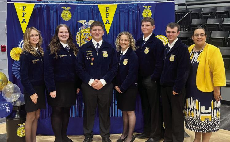 The Mulhall-Orlando FFA Chapter named the new ‘25-‘26 FFA Officer Team. President: Jace Taylor, Vice President: Joci Fogle, Secretary: Braylea Lawson, Treasurer: Lane Brown, Reporter: Kilee Blehm, Sentinel: Garrett Perrin
