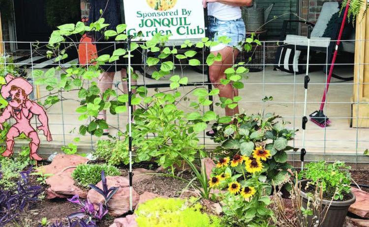 The Jonquil Garden Club is honoring the home of Candy O’Neal, 415 Redbud Lane in Timberland Hills as Yard of the Week. Pictured left to right is Pam Williams, Club Representative and Candy, homeowner.