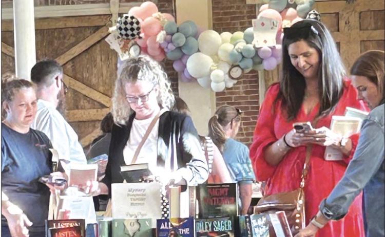 Patrons at the "Grown-Up Book Fair"